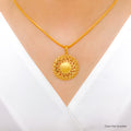 Floral Dome 22k Gold Pendant Set