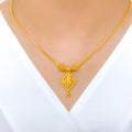 Ornate Floral Necklace 22k Gold Set