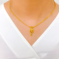 Tasteful Marquise Drop Necklace 22k Gold Set