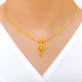 Tasteful Marquise Drop Necklace 22k Gold Set