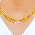 Posh Tassel Necklace 22k Gold Set