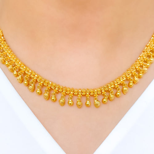 Classic Intricate Choker 22k Gold Set