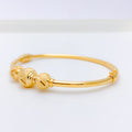 Stylish Criss Cross 22k Gold Bangle Bracelet