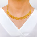 Dainty Flexible Choker with 22k Gold Jhumki