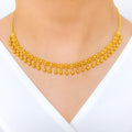 Dainty Flexible Choker with 22k Gold Jhumki