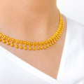 Dainty Flexible Choker with 22k Gold Jhumki