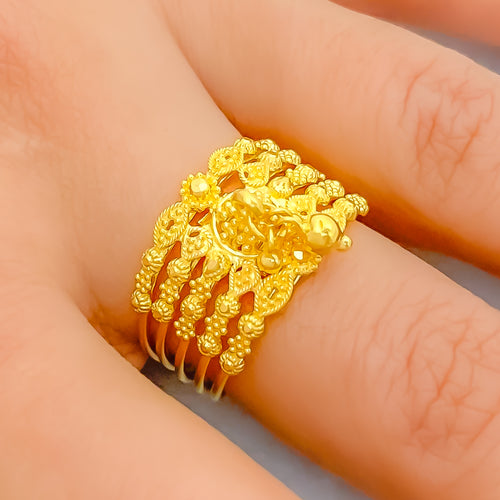 22k-gold-special-dangling-tassel-spiral-ring