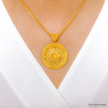 Bright Rays 22k Gold Pendant Set