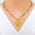 Sophisticated Geometric Hanging 22k Gold Mangalsutra