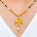 Chic Chand Drop Mangalsutra w/ Pearl 22k Gold