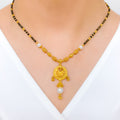 Chic Chand Drop Mangalsutra w/ Pearl 22k Gold
