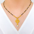 Refined Pearl Drop 22k Gold Mangalsutra