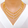 Royal Three Lara 22k Gold Pearl Set