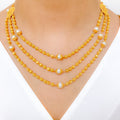 Royal Three Lara 22k Gold Pearl Set