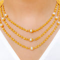 Royal Three Lara 22k Gold Pearl Set