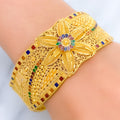 22k-gold-decorative-netted-flower-bangle