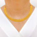 Classic Beaded 22k Gold Choker Set