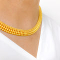 Classic Beaded 22k Gold Choker Set