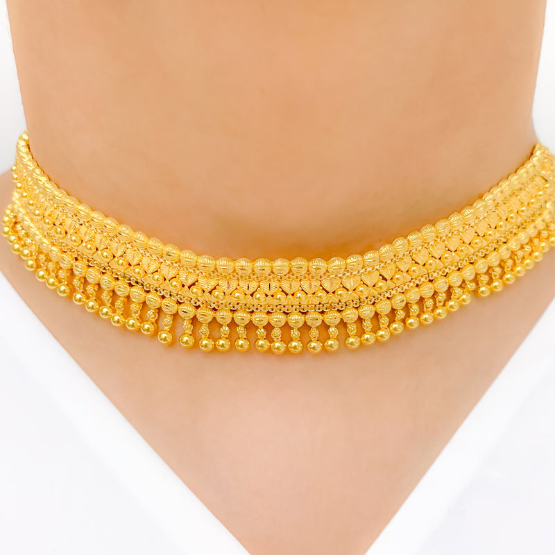 Regal Hanging 22k Gold Choker Set