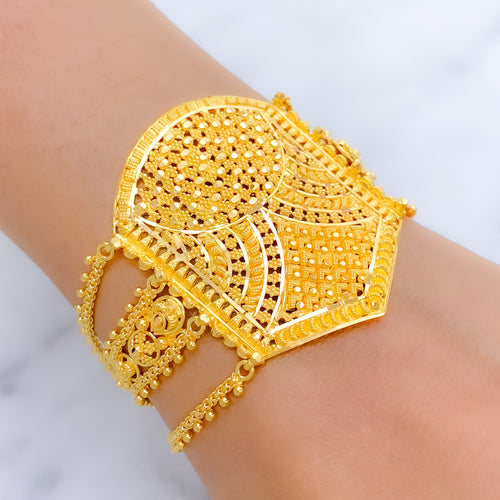 Regal 22k Gold Statement Bracelet