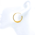 Medium Textured Hoop Earrings