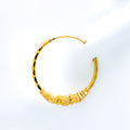 Medium Textured Hoop Earrings