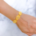 Floral Dome 22k Gold Lined Bracelet