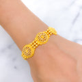 Floral Dome 22k Gold Lined Bracelet