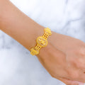 Traditional Oval 22k Gold Dome Bracelet