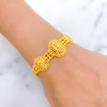 Traditional Oval 22k Gold Dome Bracelet