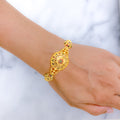 Elegant Meenakari 22k Gold Dome Bracelet