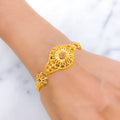 Elegant Meenakari 22k Gold Dome Bracelet