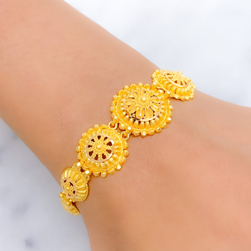 Ornate Graduated Dome Bracelet