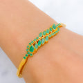 Elegant Emerald Bangle Bracelet