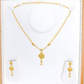 Delicate Tear Drop 22k Gold Set