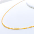 Lightweight Wheat 22k Gold Chain - 20"