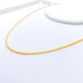 Lightweight Wheat 22k Gold Chain - 20"