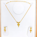 Ornate Floral Necklace 22k Gold Set