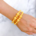 Classic Ornate 22k Gold Bangle Pair