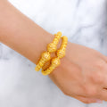 Wraparound Gold Ribbon 22k Gold Bangles