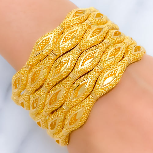 Opulent Glossy Spiral Bangles