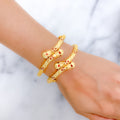 Elegant White 22k Gold Meenakari Bangles