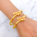 Elegant White 22k Gold Meenakari Bangles