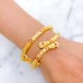 Elegant White 22k Gold Meenakari Bangles