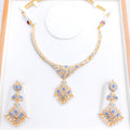 Pearl & Aqua Stone Necklace Set