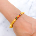 Beaded Pipe 22k Gold Bangle