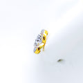Delicate Open Flower 18K Gold Diamond Earrings 