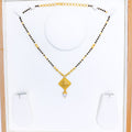 Sophisticated Geometric Hanging 22k Gold Mangalsutra