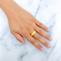 Delightful Textured 22k Gold Band
