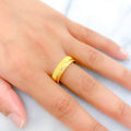 Delightful Textured 22k Gold Band